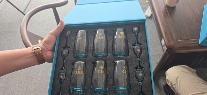 Bộ ly rượu Ngũ Lương Dịch cao cấp (6 ly + 6 cóng) - Wuliangye Glass Set (Set/bộ)