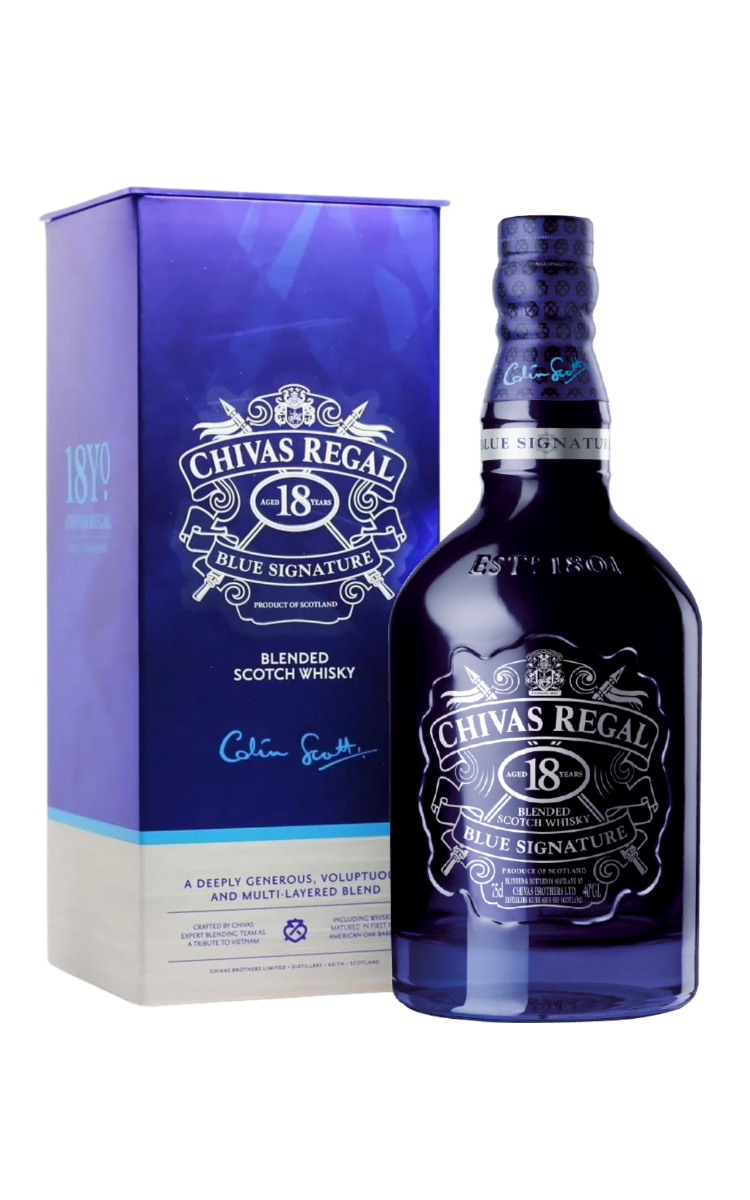 Rượu Chivas 18 Năm Blue Signature hộp đơn.