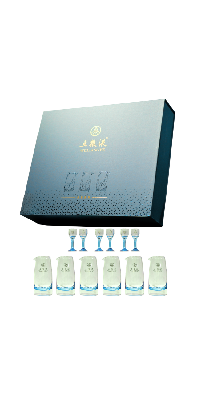 Bộ ly rượu Ngũ Lương Dịch cao cấp (6 ly + 6 cóng) - Wuliangye Glass Set (Set/bộ)