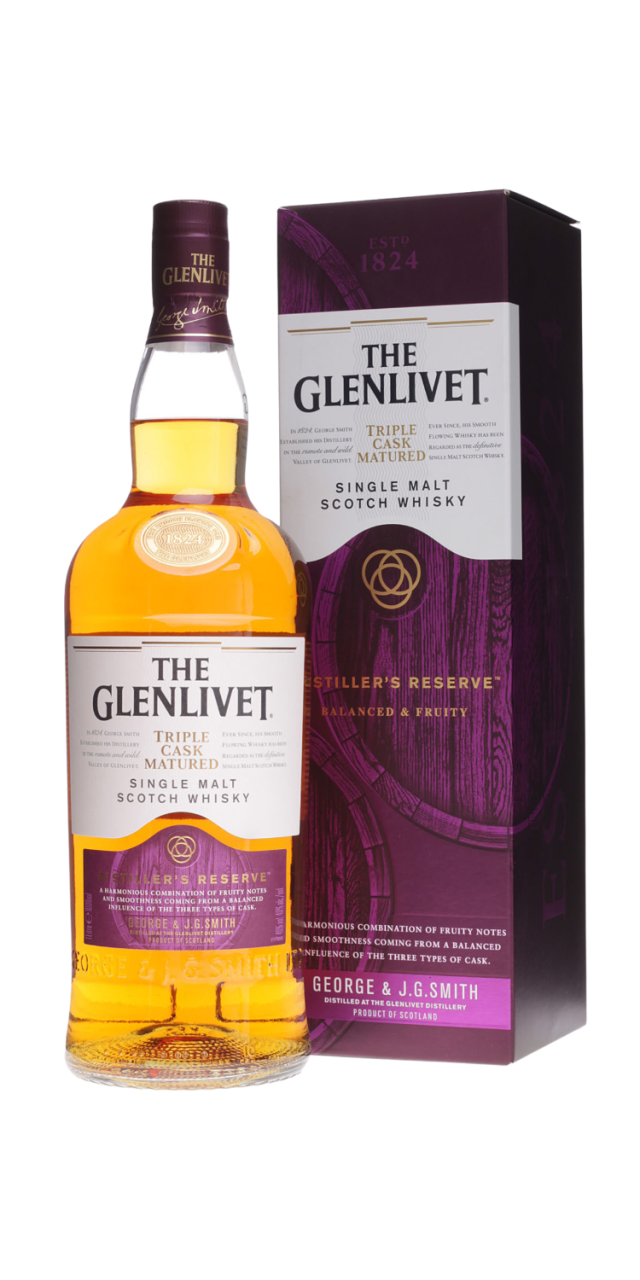 Rượu The Glenlivet Triple Cask Matured 1824 Tím box