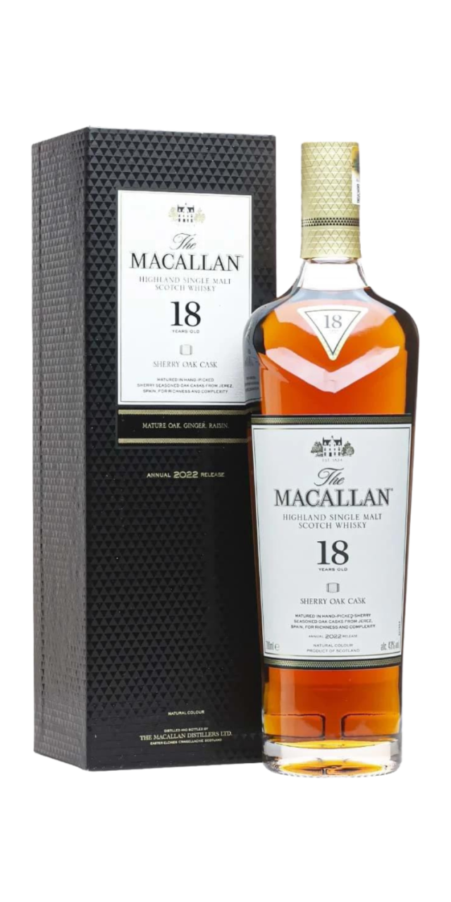 Rượu The Macallan 18 Sherry Oak boxx