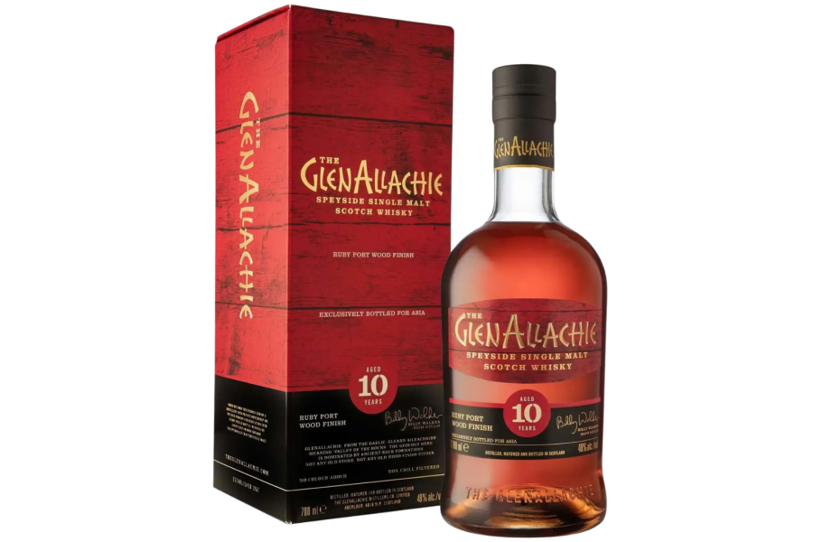 Rượu Glenallachie 10 Ruby Port Wood Finish