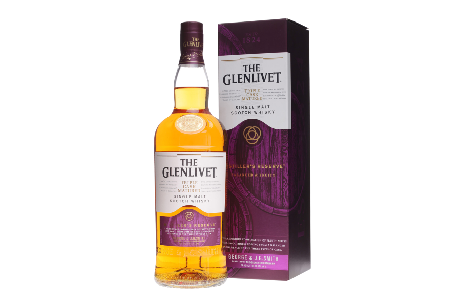 Rượu The Glenlivet Triple Cask Matured 1824 Tím box